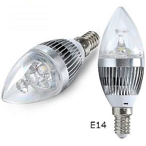 Lâmpada Led Vela 3w E14 Cristal Branco frio e Quente Lâmpada Led Vela 3w E14 Cristal Branco frio e Quente