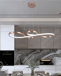 Lustre infinito cifra 50w rose gold luz 3/1