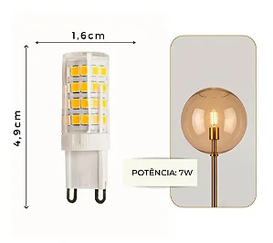 Lâmpada Led Halopin G9 7w 3 Cores Em 1 Tricolor Bivolt 3000k 4000k 6000k P/a Lustre Arandela Pendente - Green Age