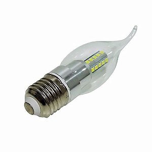 Lâmpada Led Vela E27 Cristal 4w Branco Quente e Frio 110-220v Lâmpada Led Vela E27 Cristal 4w Branco Quente e Frio 110-220v