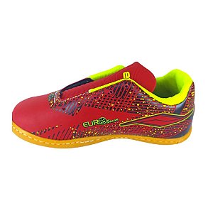 Chuteira Futsal Infantil Vermelho/amarelo 31 Euro