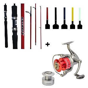 Kit Prisma 4000 Vara Estrela S601mh 1.83m 20-35lb