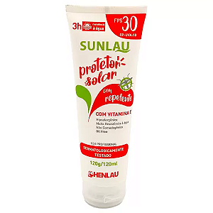 Protetor Solar Fps 30 C/ Repelente 120ml Henlau