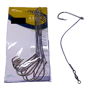 Pc Anzol 4330 Nickel Flexi 5/0 Encastoado C/g C/10