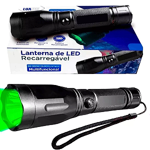Lanterna Led Lt-410 Foco Verde Luatek