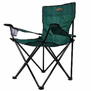 Cadeira Dobravel Camping G Porta Copo Verde 120kg