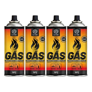 Caixa De Gas Cartucho Fogareiro 227g Leaogas C/4