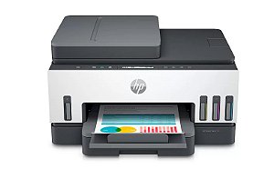 Impressora Multifuncional tanque de tinta Smart Tank 754, Colorida, USB, Wi-fi, Ethernet, Bluetooth, Bivolt, 2H0A6A, HP, duplex automático, ADF