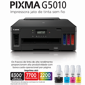 Impressora tanque de tinta MegaTank G5010, Bivolt, Colorida, Wi-fi, Conexão Ethernet, USB, Canon - CX 1 UN