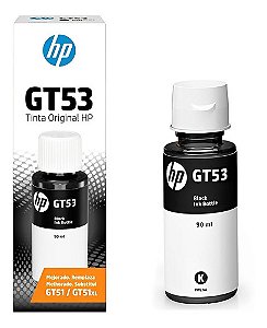 Garrafa de tinta original Preto HP GT53 (1VV22AL) Para HP Smart Tank 584, 581 HP - CX 1 UN