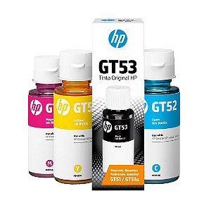 Kit Garrafa de tinta HP GT (9F3N4AL) para Smart Tank Preto, Ciano, Magenta, Amarelo, HP - CX 1 UN