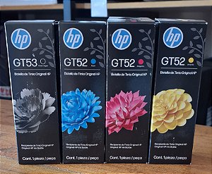 Kit Garrafa de tinta HP GT (9F3N4AL) para Smart Tank Preto, Ciano, Magenta, Amarelo, HP - CX 1 UN
