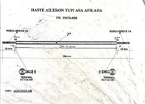 HASTE AILERON TUPI ASA FINA - 35476-000