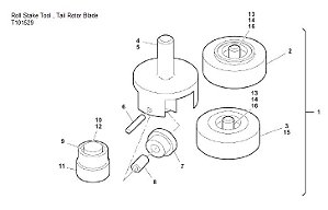 Roll Stake Tool  Tail Rotor Blade - T101529