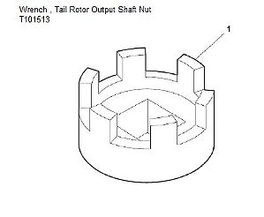 Wrench Tail Rotor Output Shaft Nut - T101513