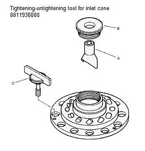 Tightening-untight tool for inlet cone - 8811936000