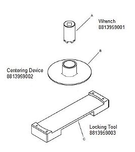 Locking tool and centering wrench assembly - 8813959001