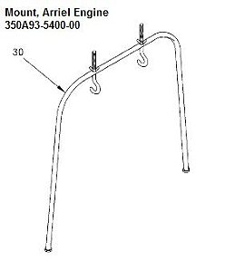 Mount, Arriel Engine - 350A93-5400-00