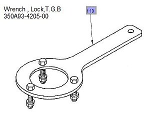 Wrench , Lock,T.G.B - 350A93-4205-00
