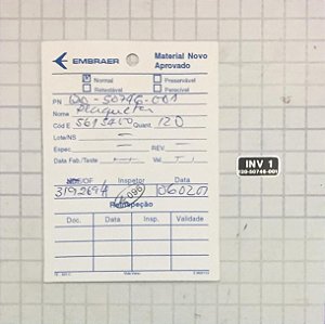 PLAQUETA - 120-50746-001