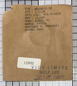 ANEL DE BORRACHA - M29512-16