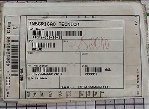 INSCRIÇÃO TECNICA - 110P2-853-10-18