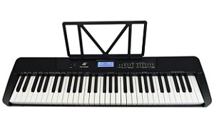 Teclado Musical Arranjador Meike 61 Teclas MK-2902 MIDI - Sensitive - USB -  Visor Lcd + Fonte Bivolt + Suporte Partitura