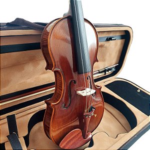 Violino Barth 4/4 - Profissional – Tampo Sólido Flameado com Estojo Super Luxo Retangular Térmico + Arco + Breu - modelo VFS335-WF