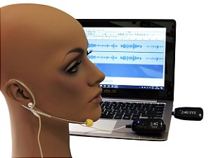 Microfone de Cabeça sem Fio Headset com Transmissor e Receptor 2.4G XXLive - G18A