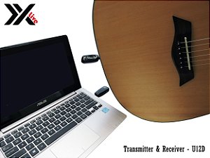 Transmissor e Receptor Wireless XXLive U12D para Violão Elétrico