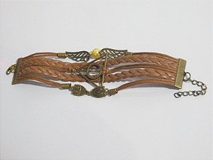 Pulseira Relíquias da Morte, Pomo de Ouro e Coruja (Harry Potter)