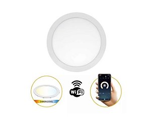 Painel Plafon Embutir Redondo 18w Dimerizar Smart Wifi Gaya