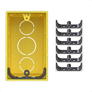 Kit Reparo Salva Caixa Caixinha 4x2 Aba Luz Tomada 10 unid.