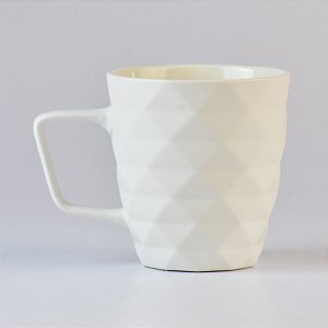 Caneca Textura Geometrica Branca YP-90 C