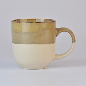 Caneca Duo Verde Rústico e Creme 400 ml YR-88 C
