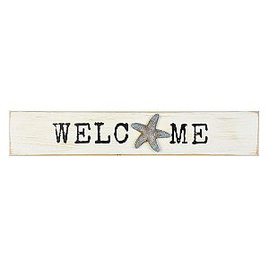 Quadro Welcome Estrela Azul e Marrom XF-36