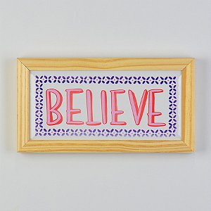 Quadro Azulejo Believe XI-31