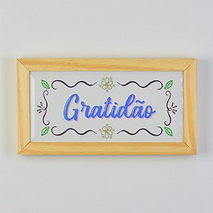 Quadro Azulejo Gratidão XI-34