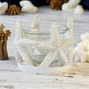 Porta Velas Estrela Branco YS-53