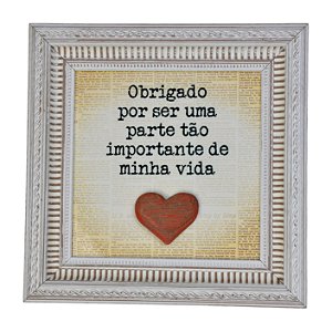 Quadro Azulejo 20x20 Obrigado XJ-19