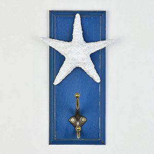 Cabideiro Azul com Estrela em Madeira XK-12 A