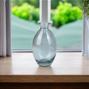 Vaso Oval Fumê Cinza em Vidro TB-31 A
