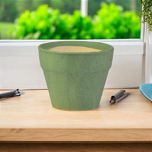 Vaso Shine Verde em Cerâmica TB-53 B