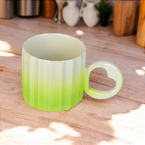 Caneca Duo Verde em Cerâmica 300 ml TD-55 C