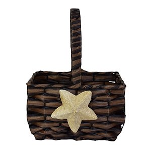 Cesta Trançada Marrom Coração TA-43 A