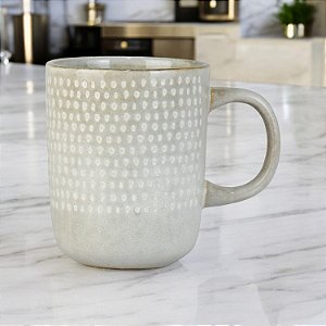 Caneca Pingos Cinza em Cerâmica TD-95 C