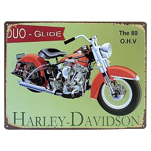 Placa De Metal Harley Davidson Duo DX-80