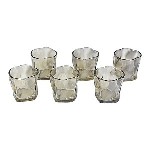 Copo Ondulado Preto Jogo com 6 250ml TF-93