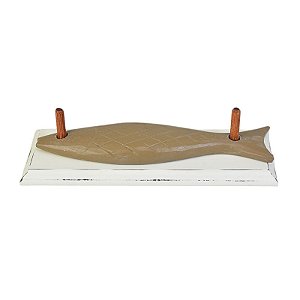 Porta Guardanapos Peixe Marrom Resina XN-50 C