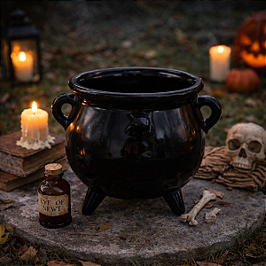 Caldeirão Preto Em Ceramica